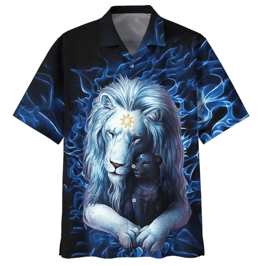 Snow Lion Hawaiian Shirt For Men, Women