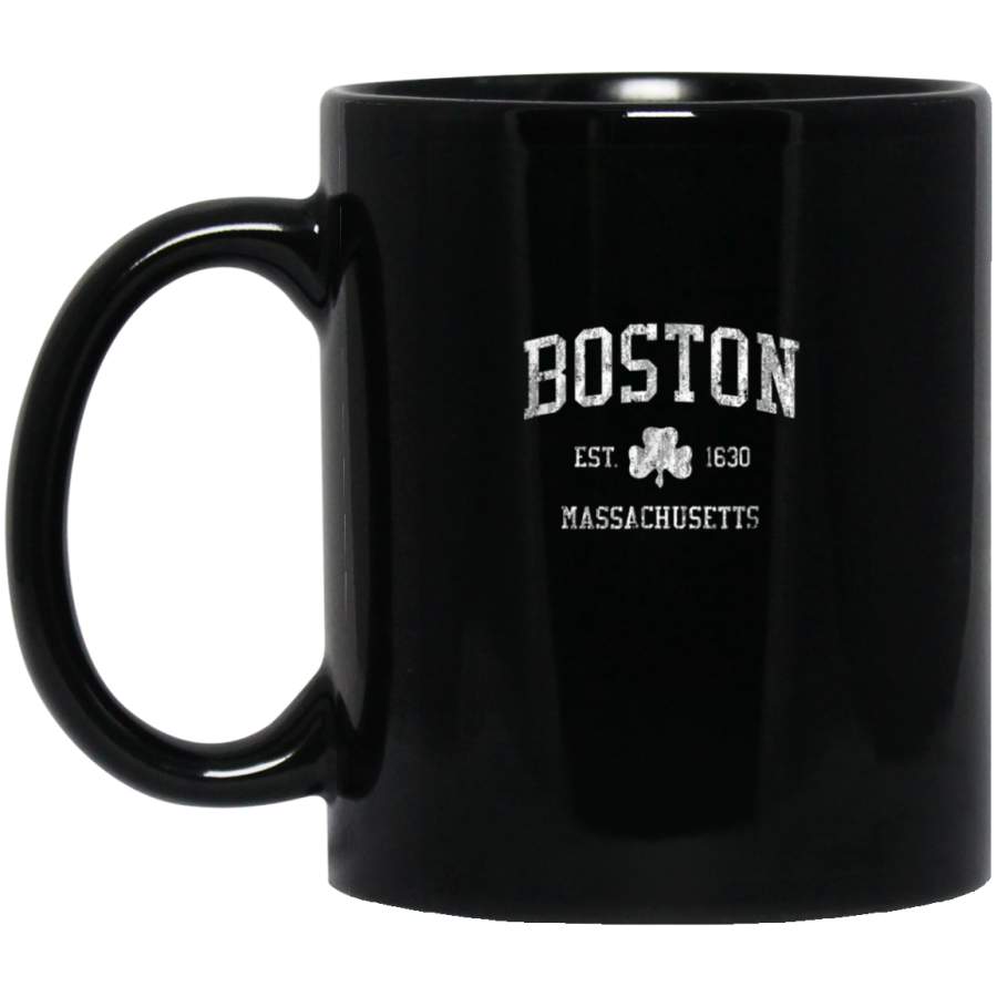 Boston MA Mug Vintage Shamrock Sports Design Mug