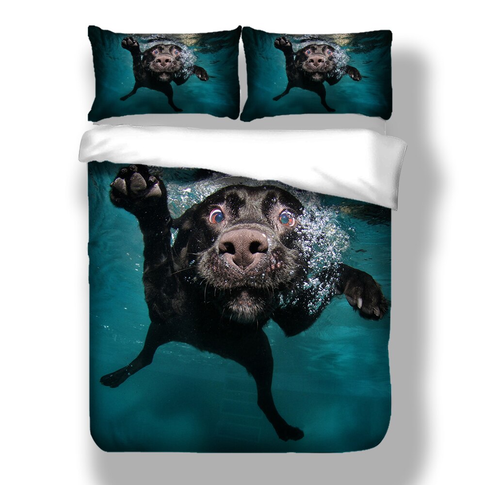 3D Digital Print Home Decor Home Cute Dog Pattern High Quality Bedding Set Bedroom Down Quilt Cover Pillowcase Duvet Covers