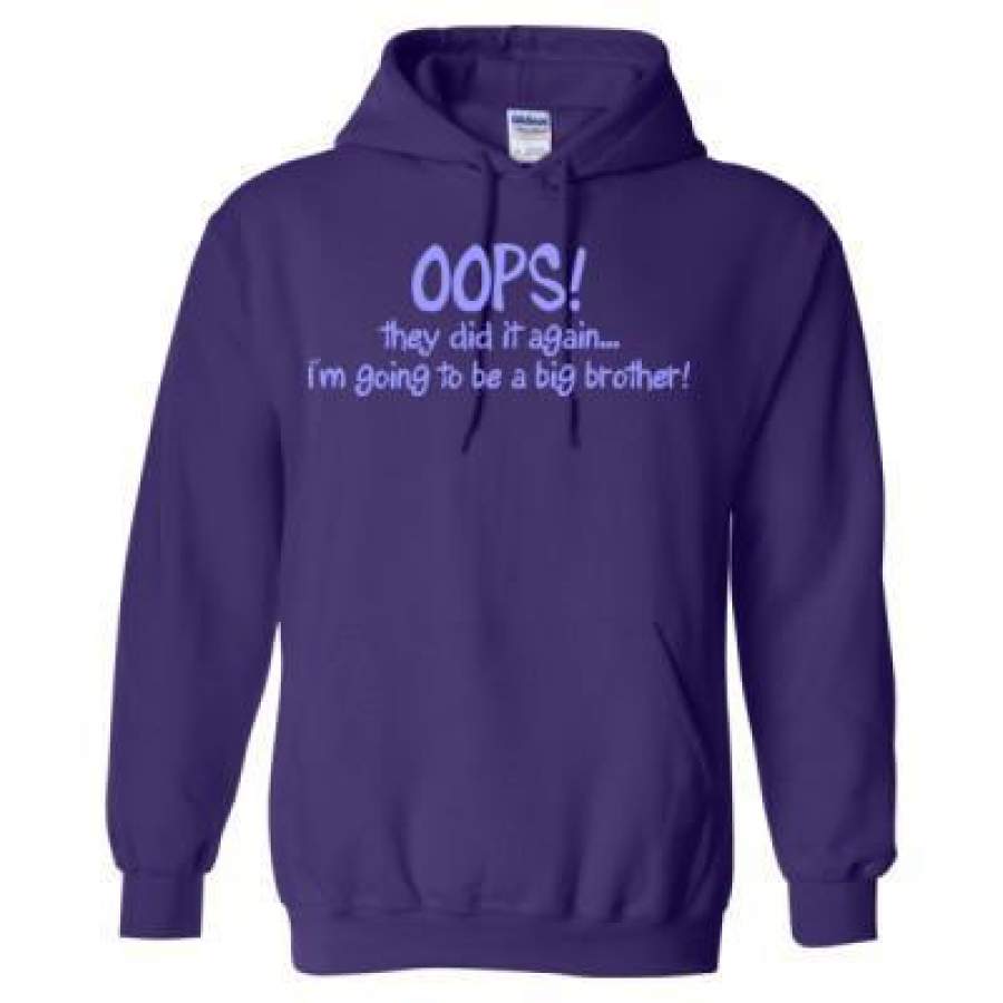 AGR Oops Again Im Going To Be A Big Brother – Heavy Blend™ Hooded Sweatshirt