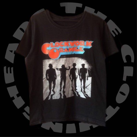 Vintage A Clockwork Orange Movie Diy Punk Rock Design Stanley Kubricks Malcolm Mc Dowell Cult Mystery Crime Movie Shirt