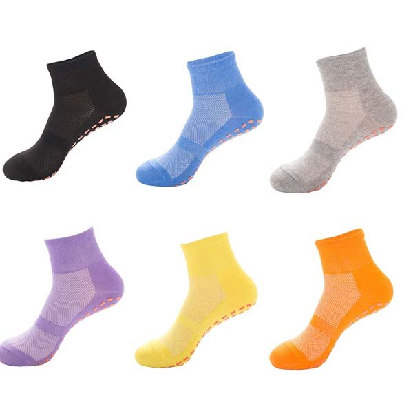 6 Pairs/Lot Anti-slip Socks Kids Adult Non Slip Sticky Grip Floor Socks Baby Child Adult Anti Slip Men and Women Trampoline Sock alx