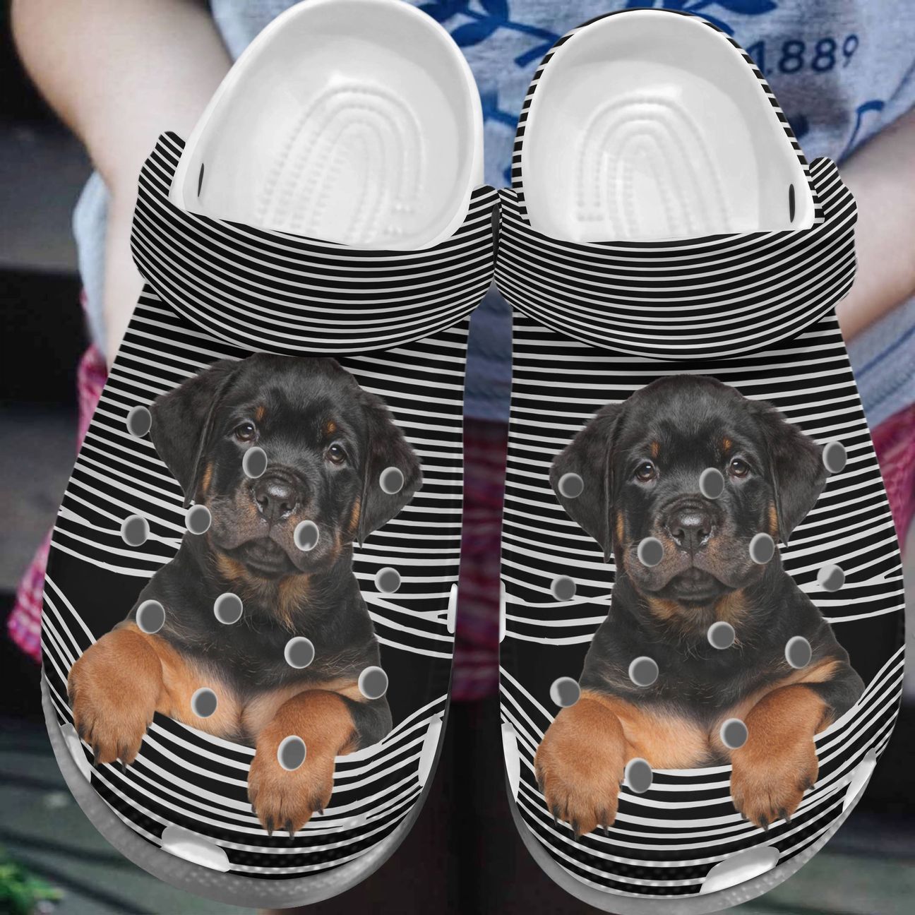 Rottweiler Personalized Clog, Custom Name, Text, Color, Number Fashion Style For Women, Men, Kid, Print 3D Cute Rottweiler