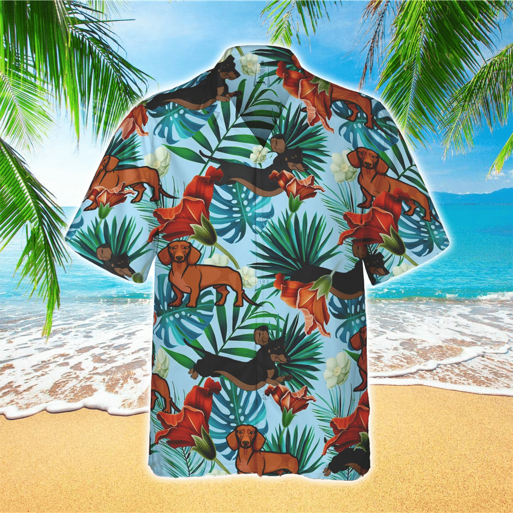 Dachshund Hawaii Shirt Aloha Ha5830