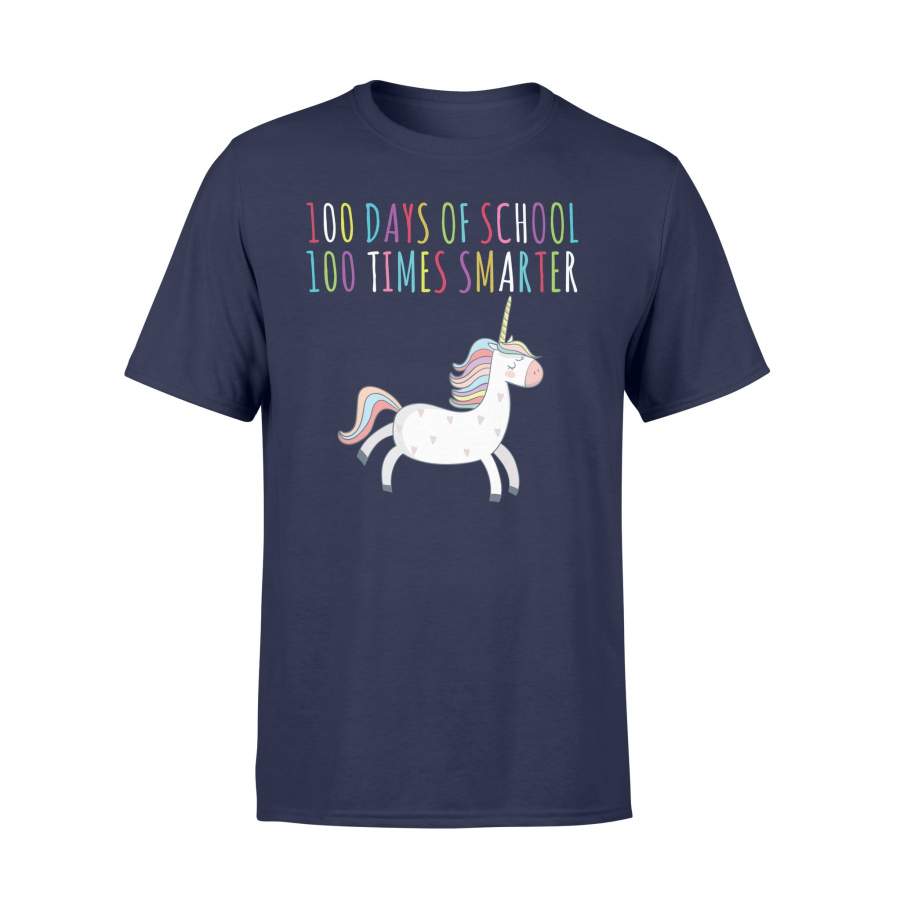 100 Days Of School 100 Times Smarter Unicorn Girl T Shirt