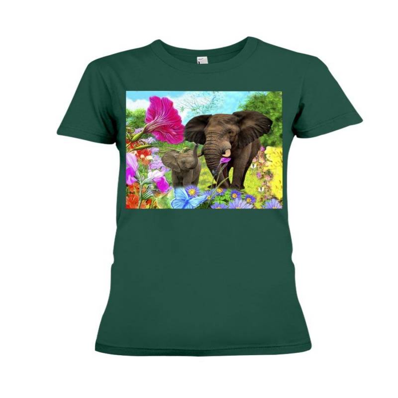 Lovely Phone Case With Colors Forest Gift For Elephant Lovers Ladies Tee