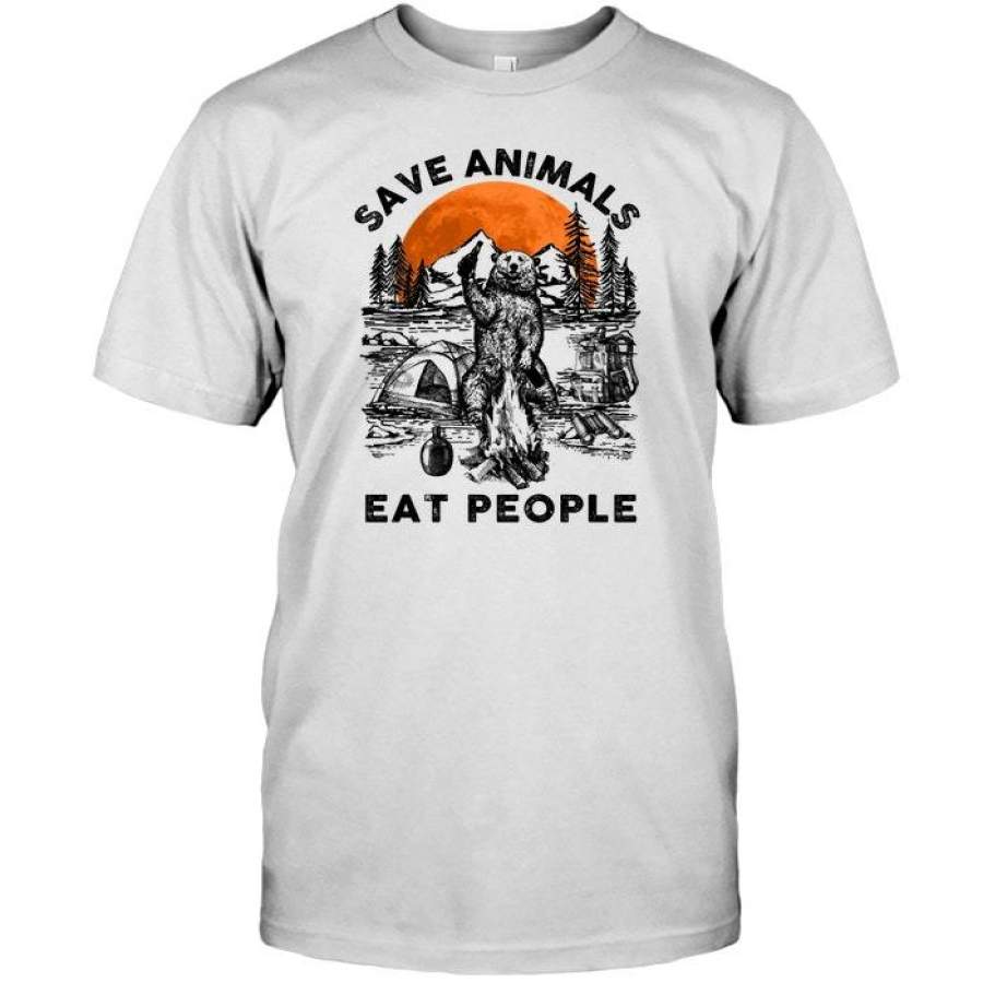 Save Animals Eat People Limited Classic T-Shirt Guys Tee