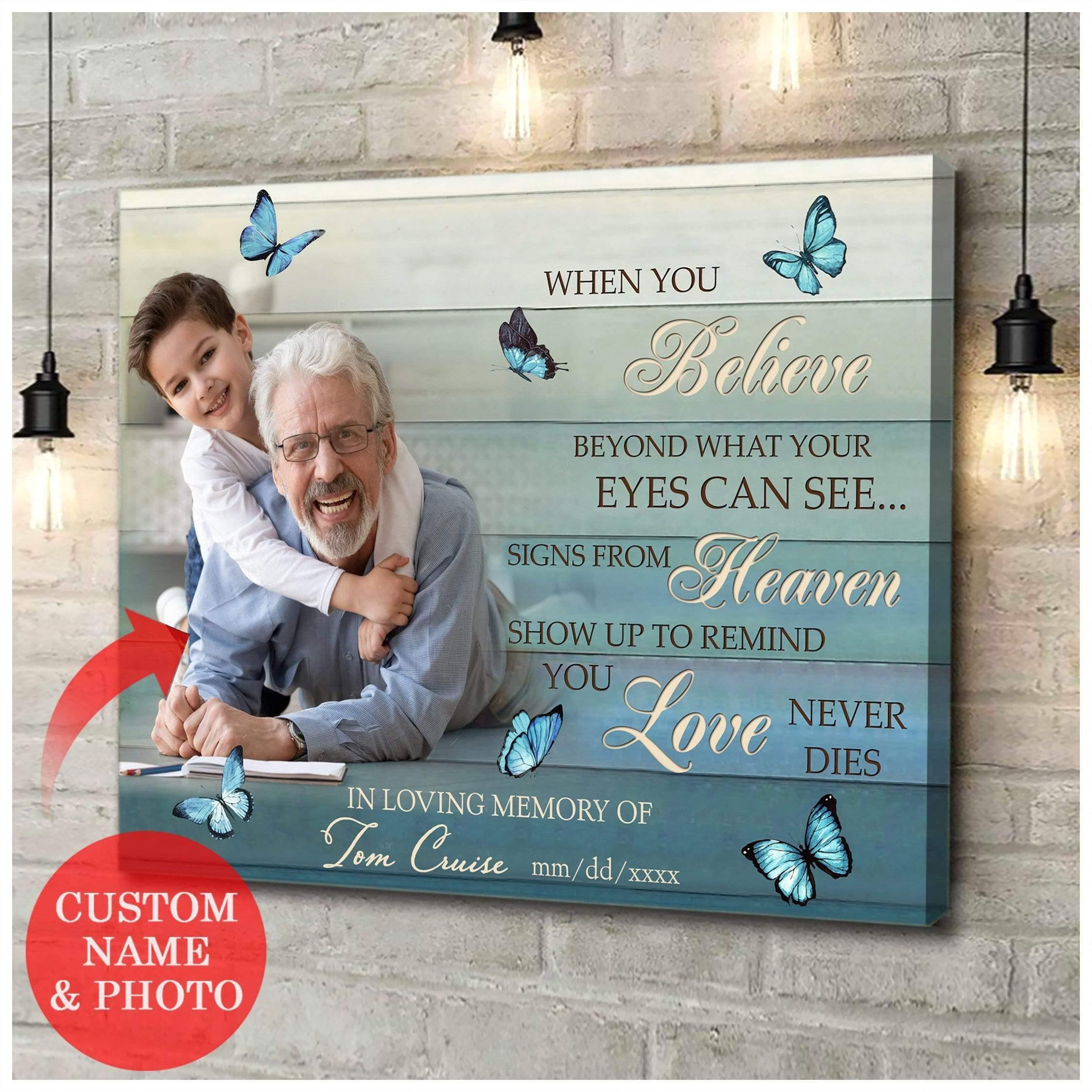 When You Believe Custom Family Photo Wall Matte Canvas