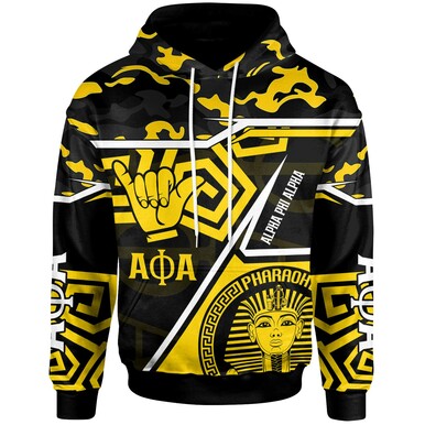 Alpha Phi Alpha Hoodie – Fraternity Alpha Phi Alpha Hand Sign With Camouflage Pattern Hoodie