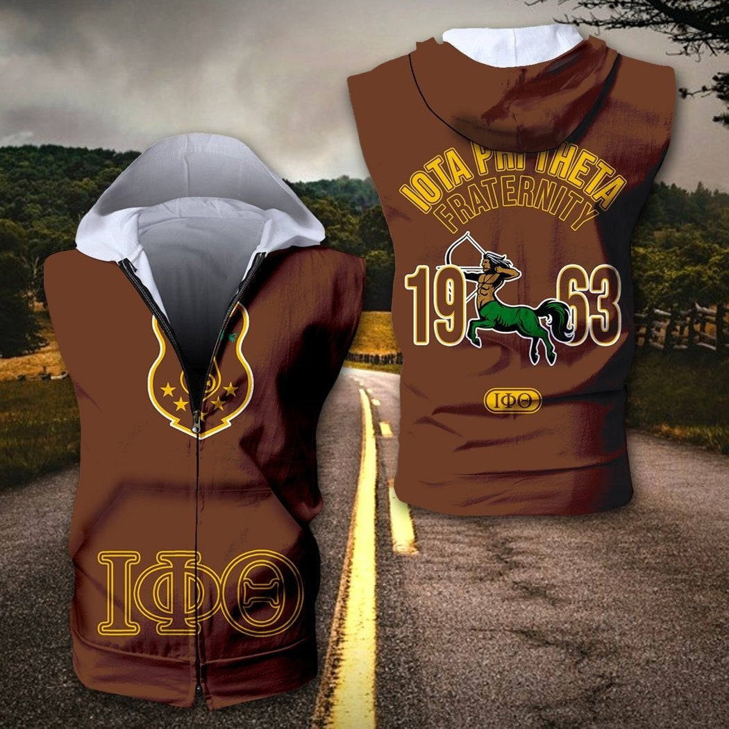 Fraternity Hoodie – Brotherhood Iota Phi Theta Zipper Sleeveless Hoodie