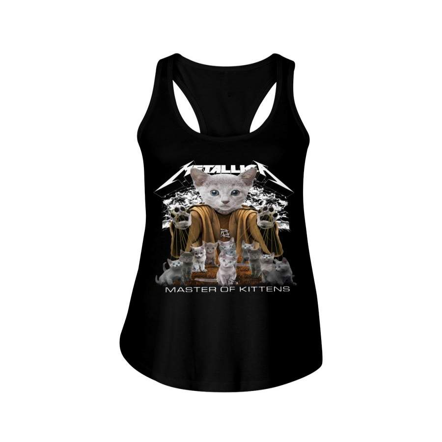 Master Of Kittens Funny Gift For Kitten Lovers Ladies Flowy Tank