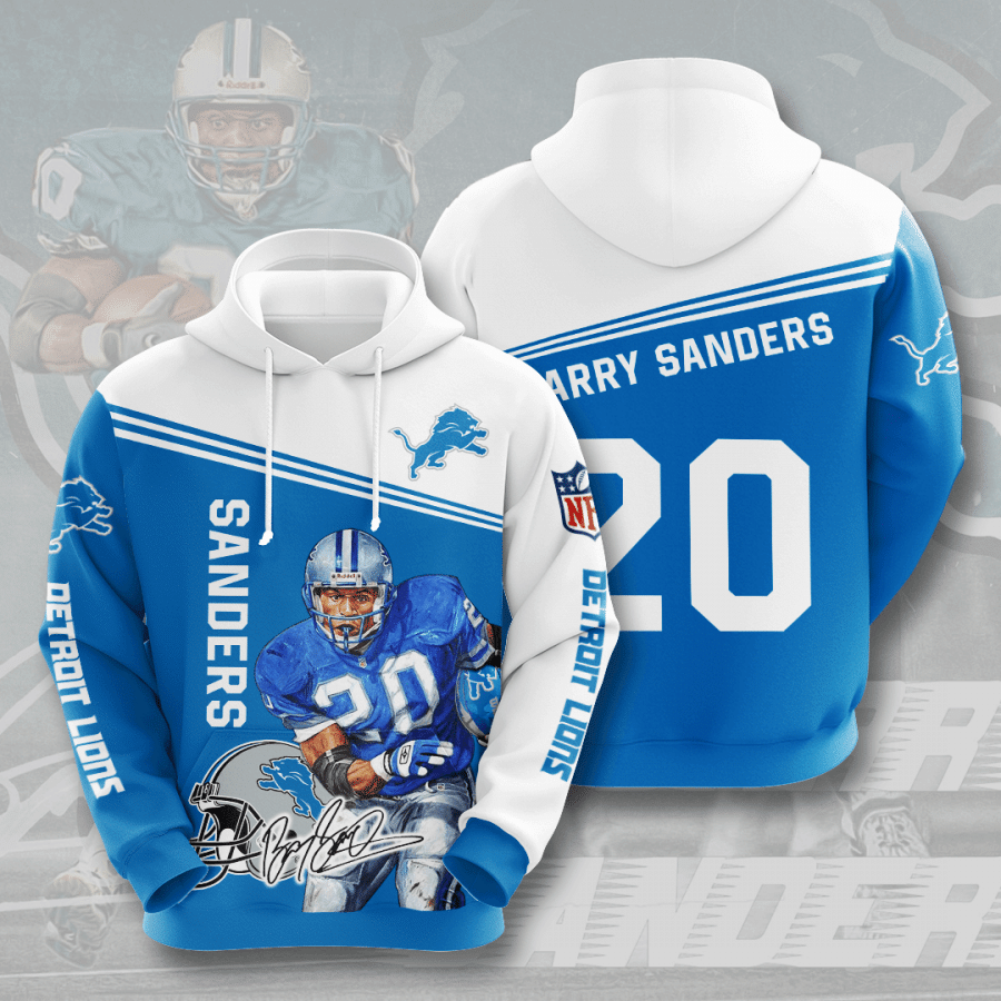 Barry Sanders Detroit Lions Detroit Lions 47 Unisex 3D Hoodie Gift For Fans