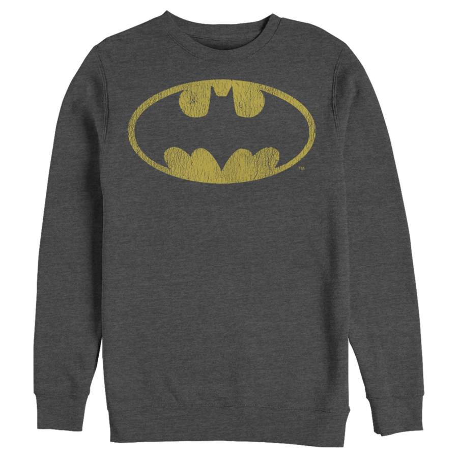 Batman Men’s Logo Retro Caped Crusader  Sweatshirt