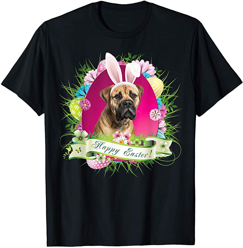 Bunny Mastiff Dog Happy Easter Day Lover Egg Hunt Lovely T-Shirt