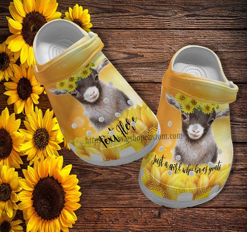 Goat Sunflower Faith Croc Shoes Gift Grandaughter