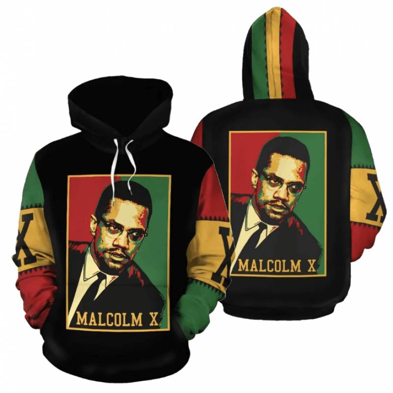 African Malcolm x Retro Hoodie AF03