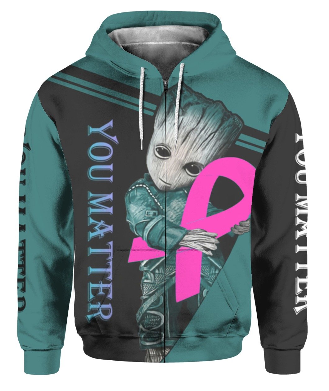 Breast Cancer Awareness Hoodie Full Print : You Matter