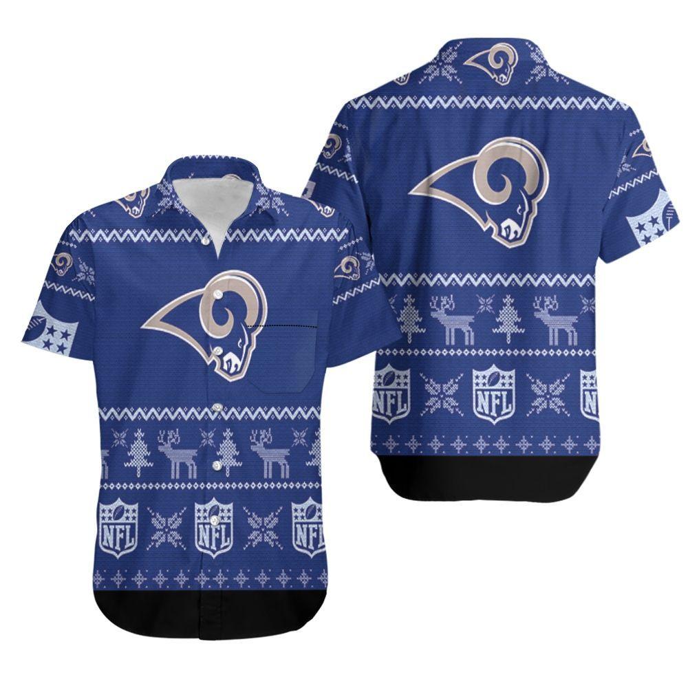 Beach Shirt Los Angeles Rams Ugly Sweatshirt Christmas 3D Hawaiian Shirt