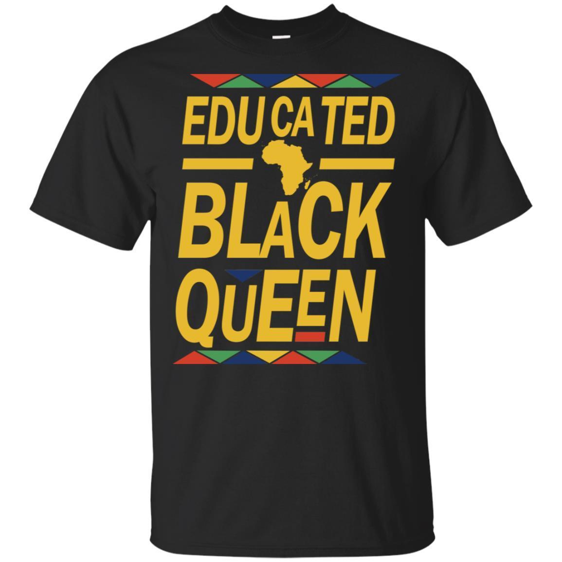 Educated Black Queen T-Shirt African American Apparel For Afro Girls