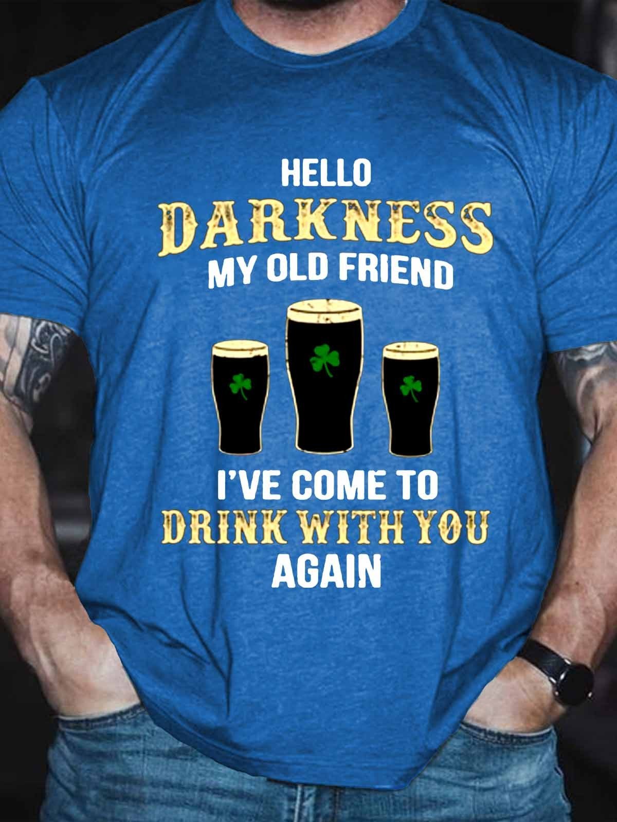 Men’S Darkness Old Friend Drink Beer Irish St Patty’S Day T-Shirt