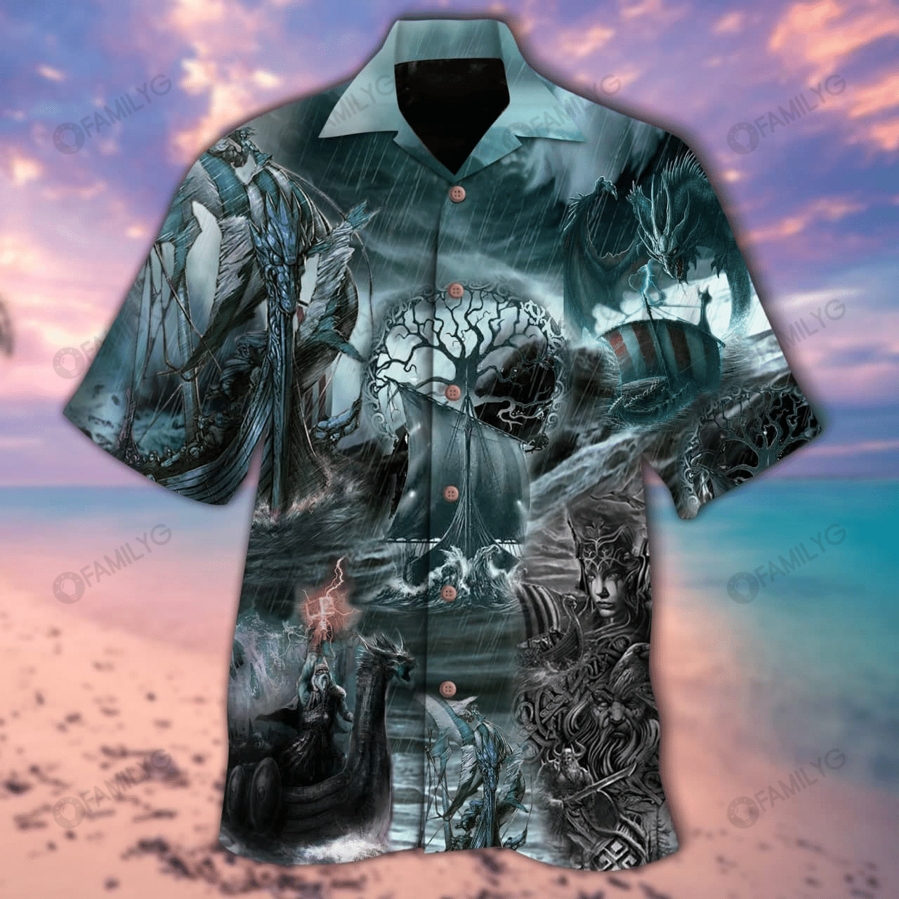 Viking Shirts – Viking Ship To The Valhalla – The Vikings Hawaiian Shirt Summer Hawaiian For Men, Women, Couple