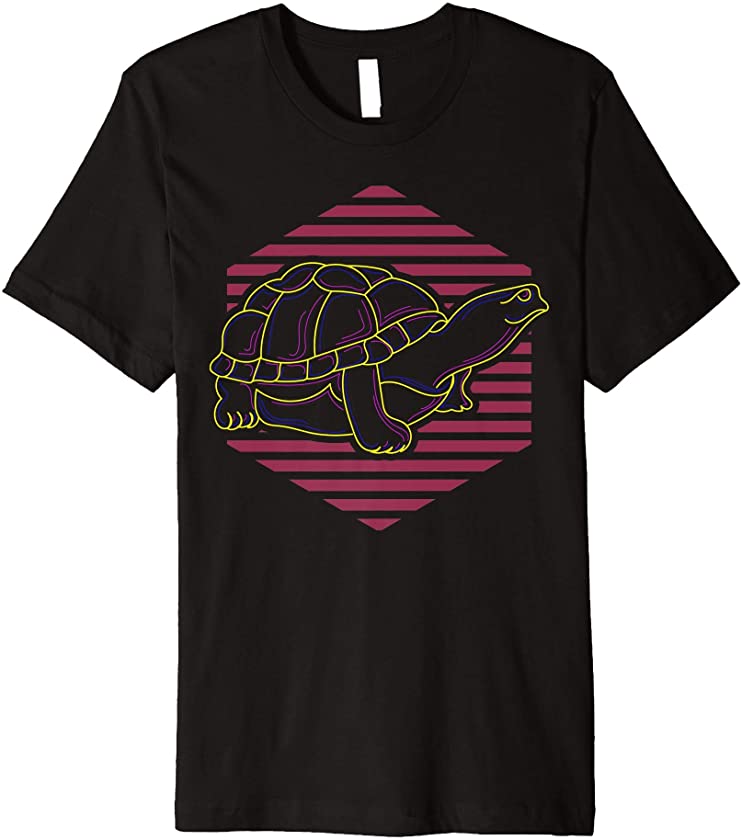 Retro Ocean Animal Lover Gift Aquarist Pet Owner Sea Turtle Premium T-Shirt