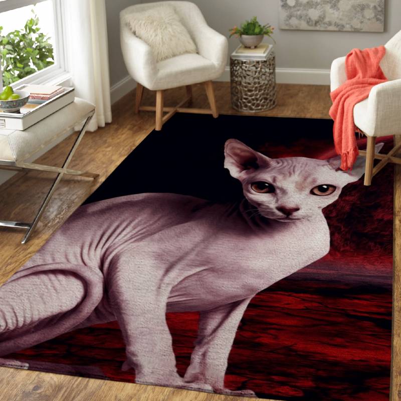 Red Cat – Animals Area Rug Carpet