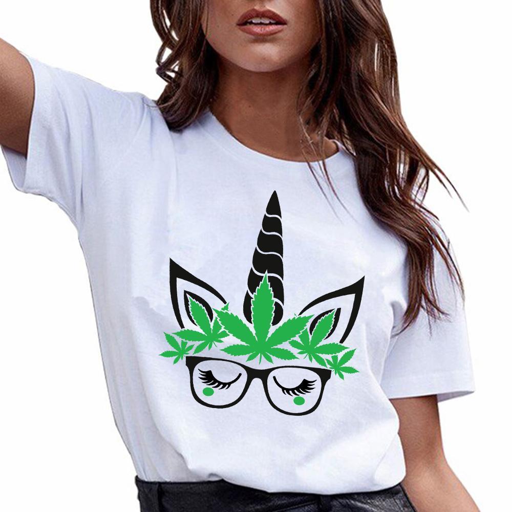 Weed Unicorn 420 Marijuana Cannabis Unisex T-Shirt Hoodie Sweatshirt Plus Size S-5Xl