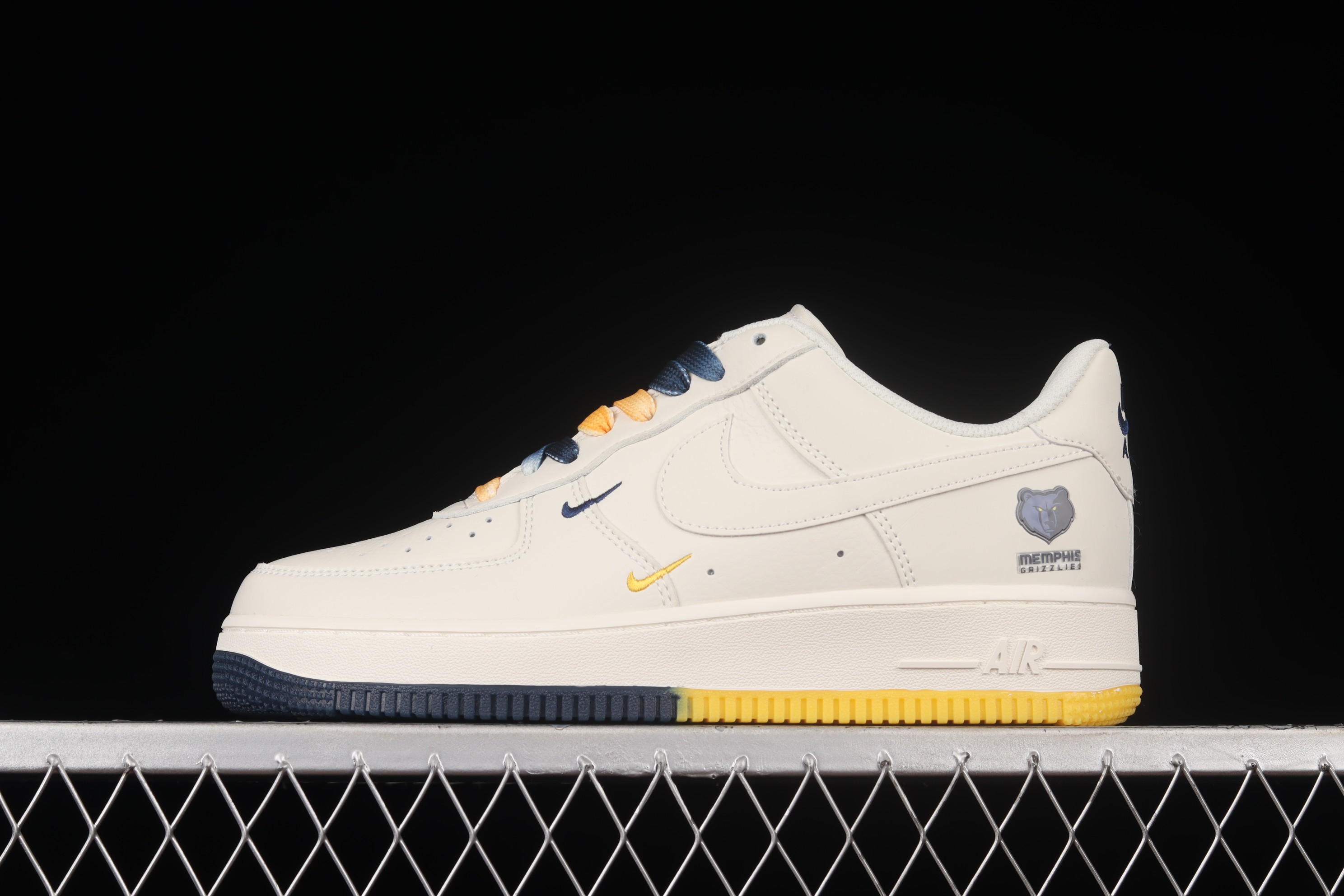 Nike Air Force 1 07 Low Su19 White Navy Blue Shoes Sneakers SNK885525914