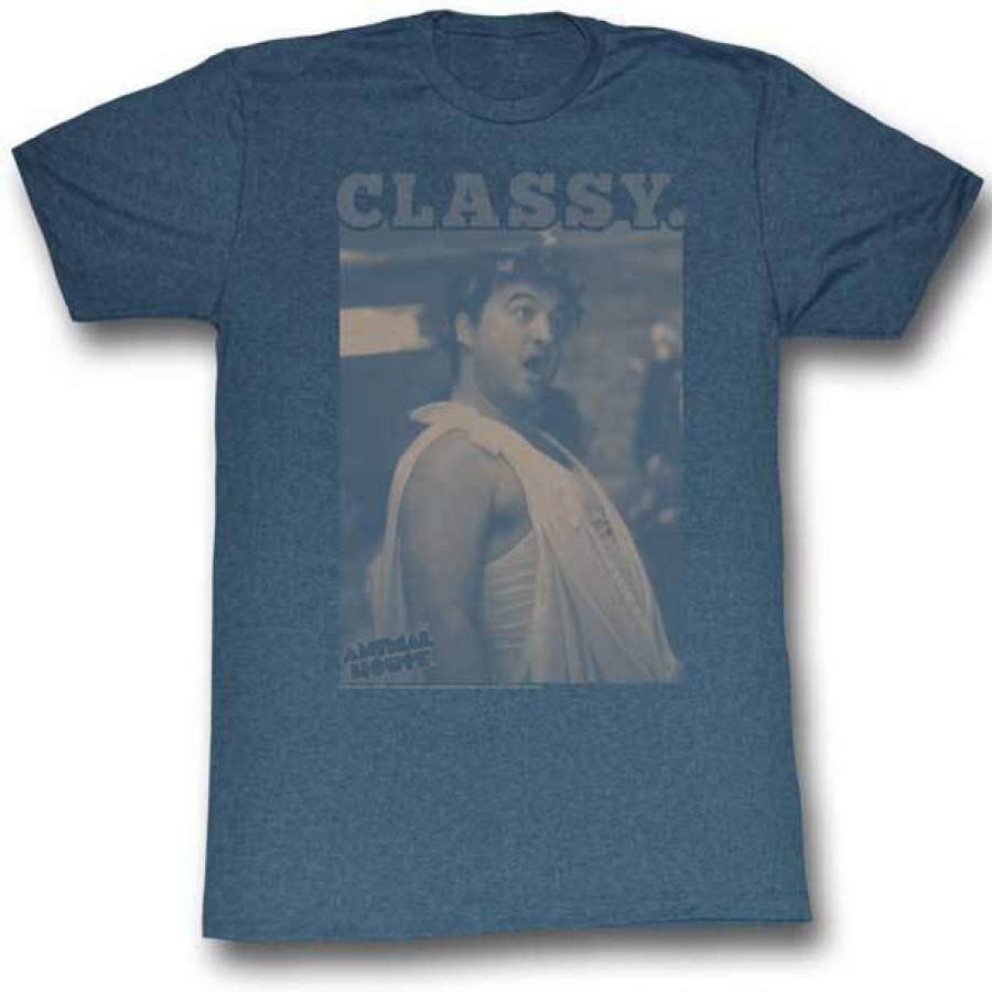 ANIMAL HOUSE-CLASSY-NAVY HEATHER ADULT S/S T-SHIRT