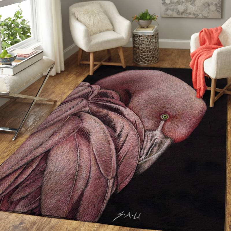 Pretty in Pink – Animals Area Rug Carpet