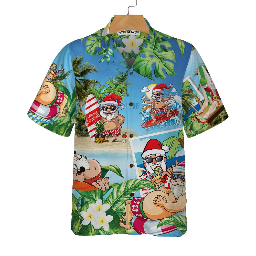 Funny Santa Claus In Aloha Hawaii Hawaii Best Gift For Christmas Ha46526