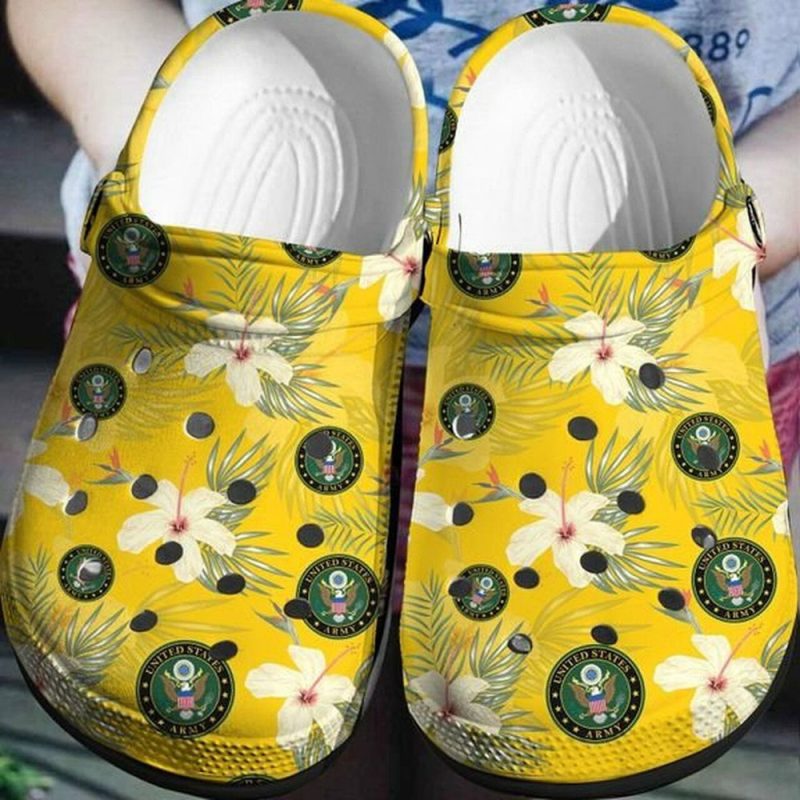 Classic Us Army Lilies 102 Gift For Lover Rubber clog Shoes Comfy Footwear