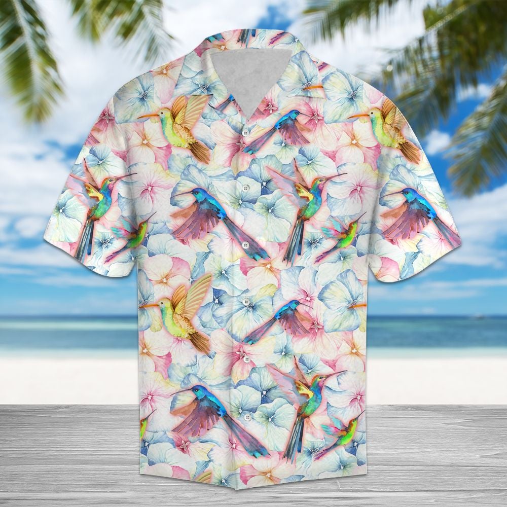 Hummingbird And Vintage Floral Hawaii Hawaii Shirt For Men Women Ha70946