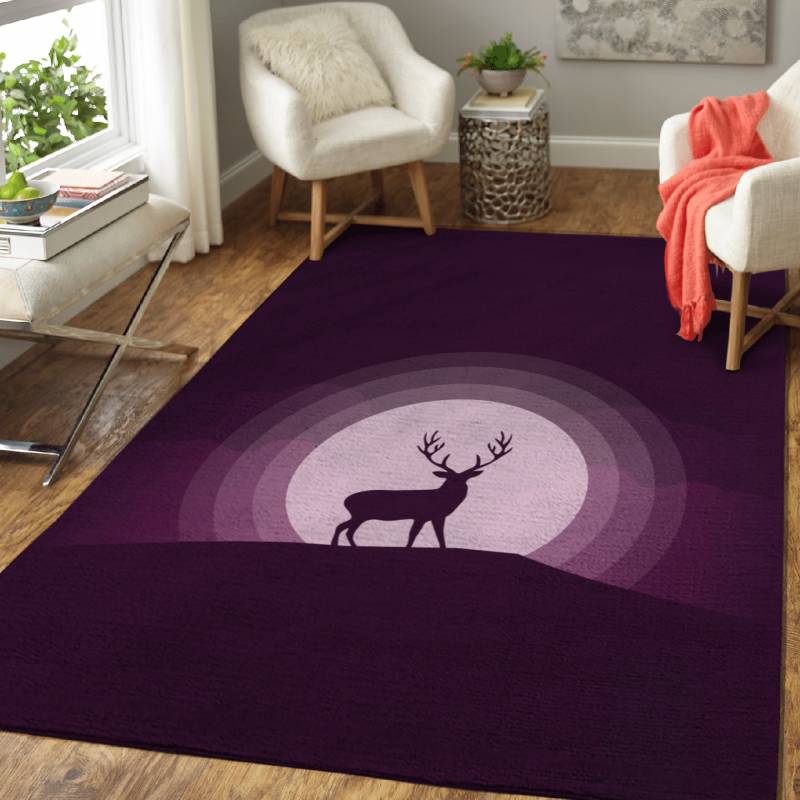 Stag 2 Animals – Animals Area Rug Carpet