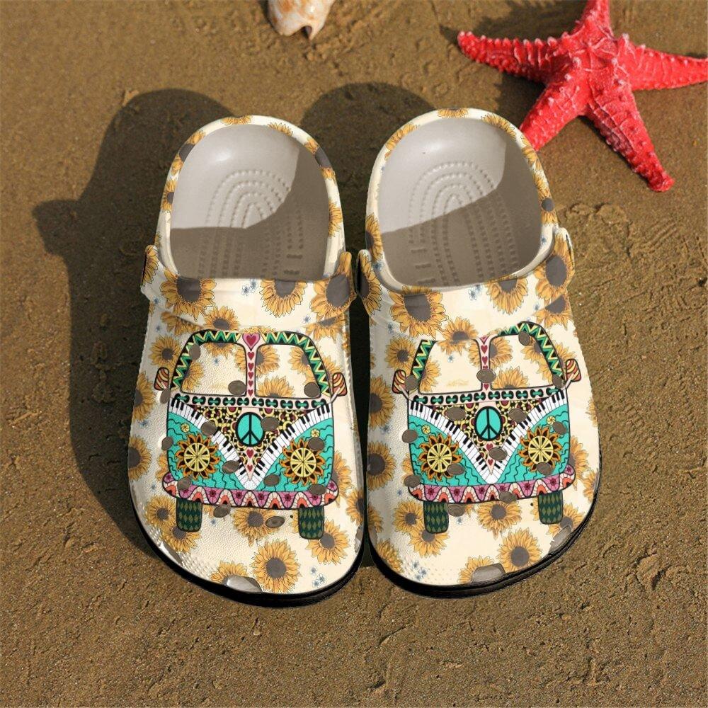 Hippie Personalized Clog, Custom Name, Text, Color, Number Fashion Style For Women, Men, Kid, Print 3D Hippie 2