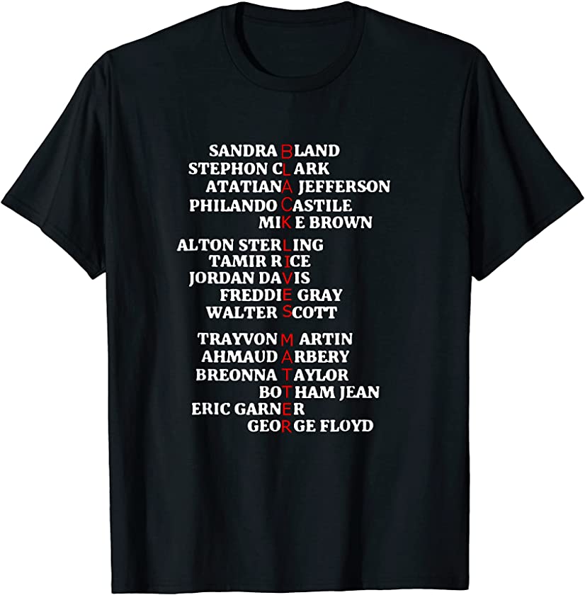 Say Their Names T-Shirt BLM Tee Shirt Black Lives Matter T-Shirt