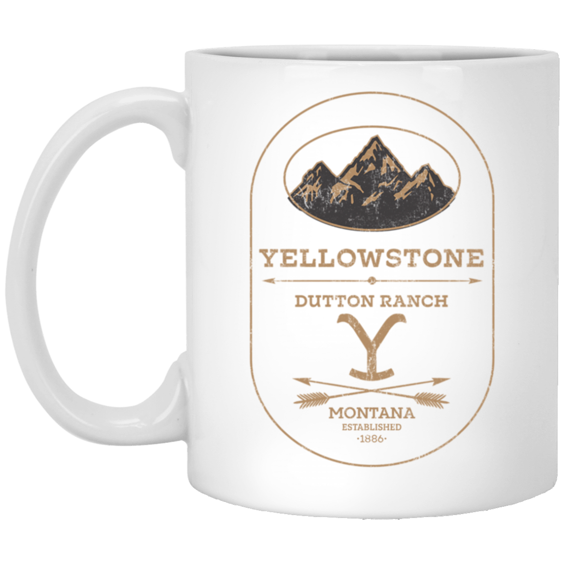 Yellowstone Dutton Ranch Label Gm White Mug