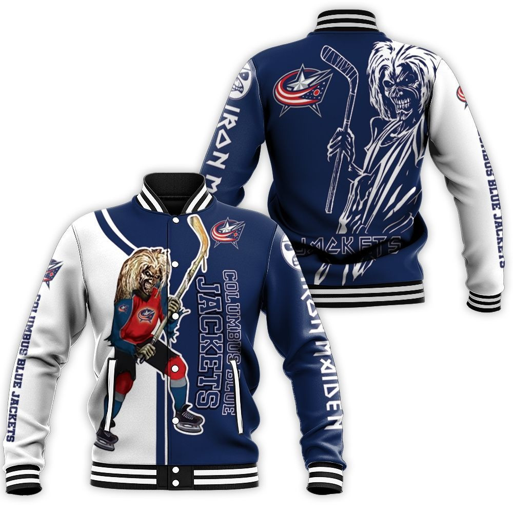 Columbus Blue Jackets And Zombie For Fans Baseball Jacket For Men Women