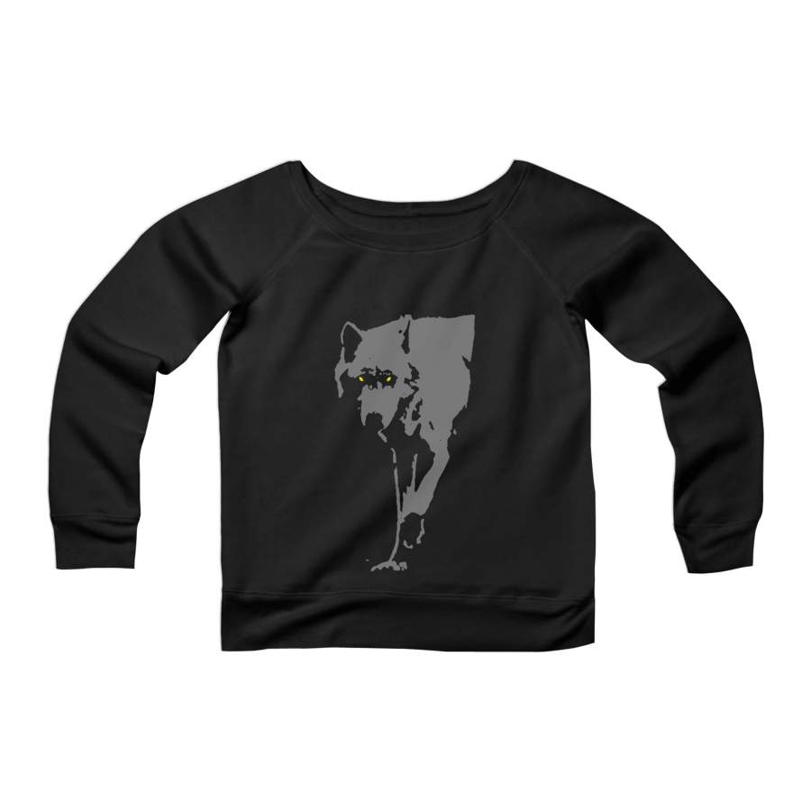 Wolf Animal Manly Gifts For Boys CPY Womans Wide Neck Sweatshirt Sweater