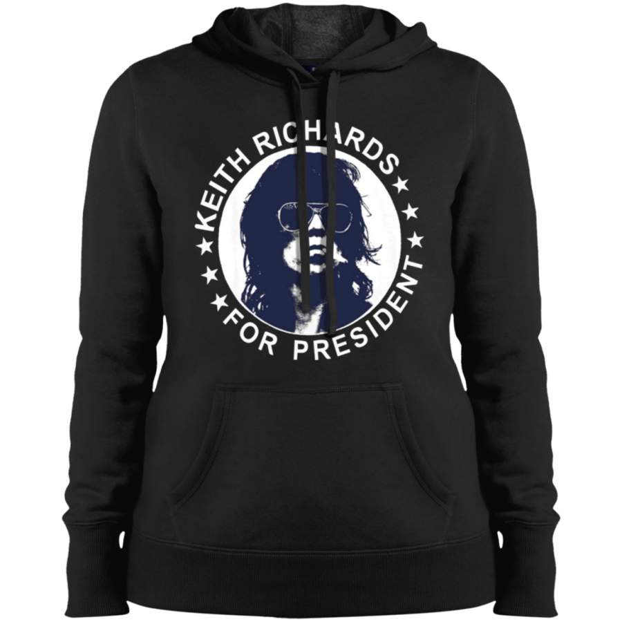 AGR Keith Richards For President Ladies’ Pullover Hooded Sweatshirt