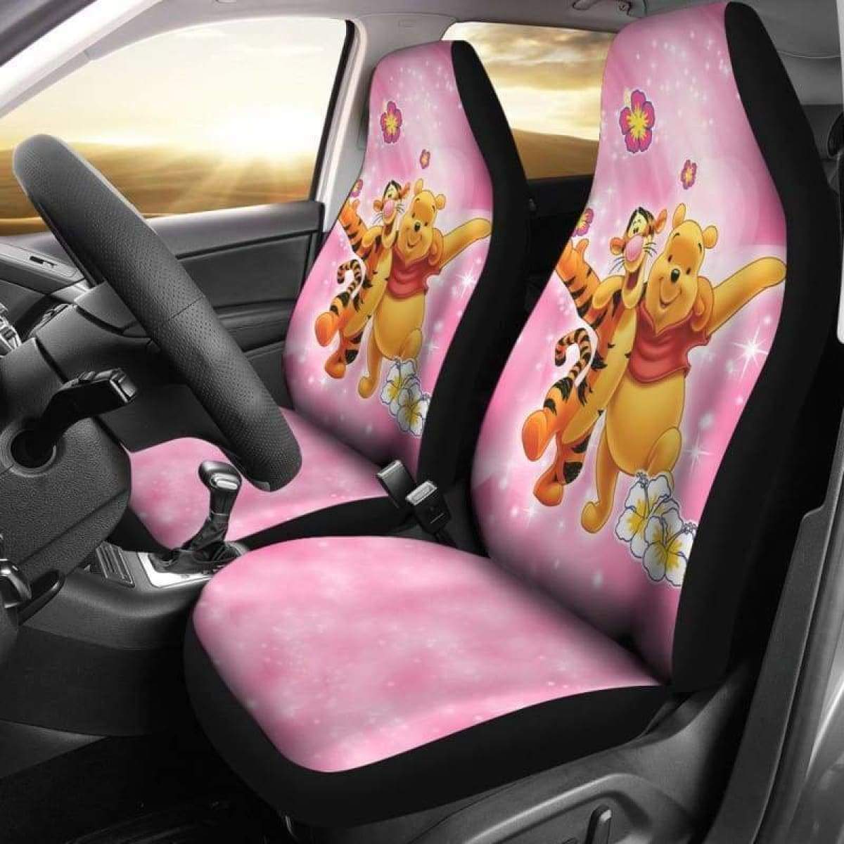 Winnie The Pooh Love Car Seat Covers Universal Fit 051312