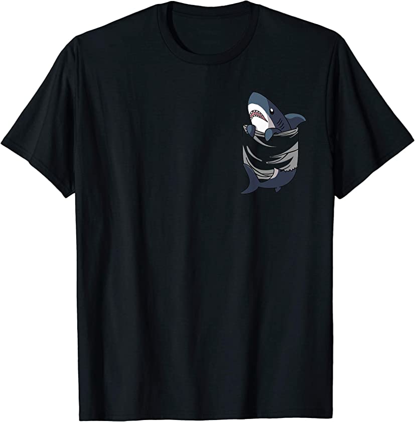 Cute Shark In Pocket, Shark lover gifts T-Shirt