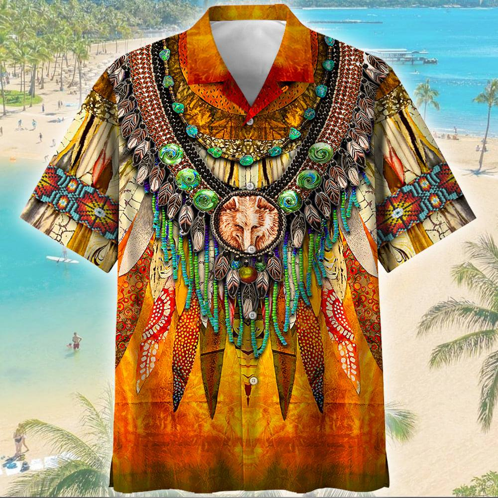 Native American Hawaiian Shirt Indigenous Pattern Hawaiian Printed Design Hawaiian Ha85463