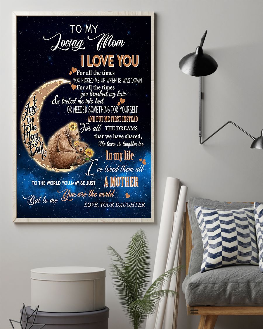 To Me You’re The World Canvas And Poster, How To Say Thank You To Mom, Mother’s Day Gift From Daughter To Mom, Warm Home Decor Wall Art Visual Art