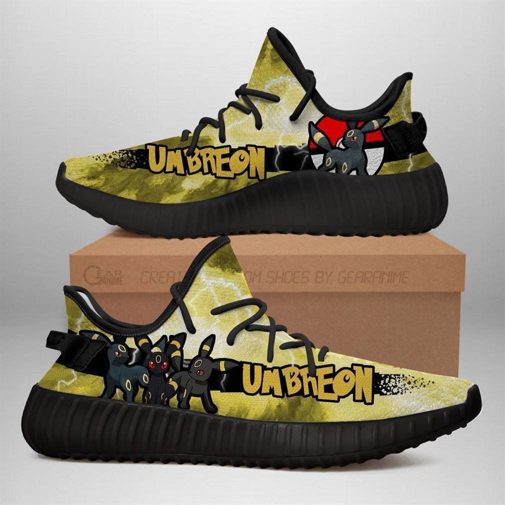 Umbreon Yz Pokemon Anime Yeezy Black Shoes Sport Sneakers - Safecheckoutnow Fashion