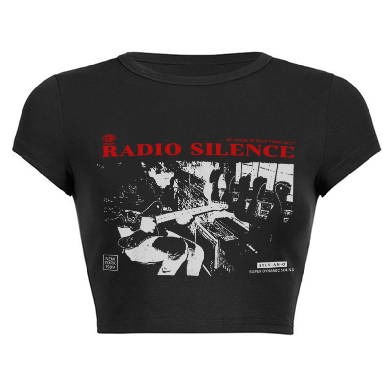 90s Vintage Classic Rock Graphic T-Shirt Women Summer O-Neck Short Sleeve Tee Gothic Grunge Streetwear Y2k Fairy Slim Crop Tops alx