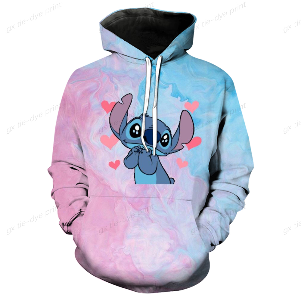 Sweatshirt Ladies Ladies Clothing Disney Stitch 3D Men’s Top Couples Hoodie Y2k Hoodie Fashion Sweatshirt 2022 alx