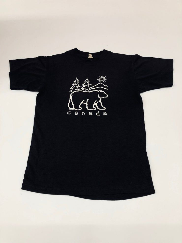 Vintage Polar Bear Big Logo Canada Black Shirt