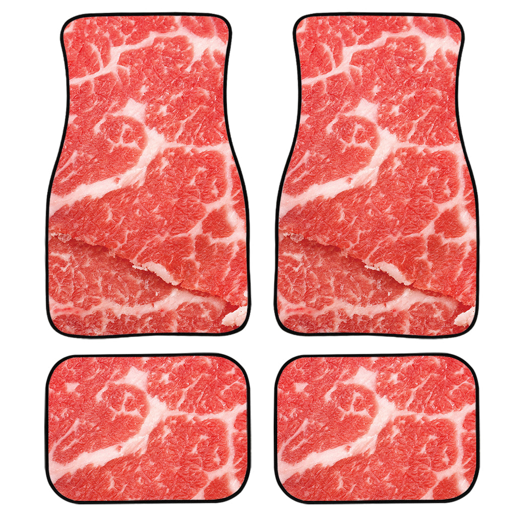 Meat Print Front And Back Car Floor Mats, Front Car Mat